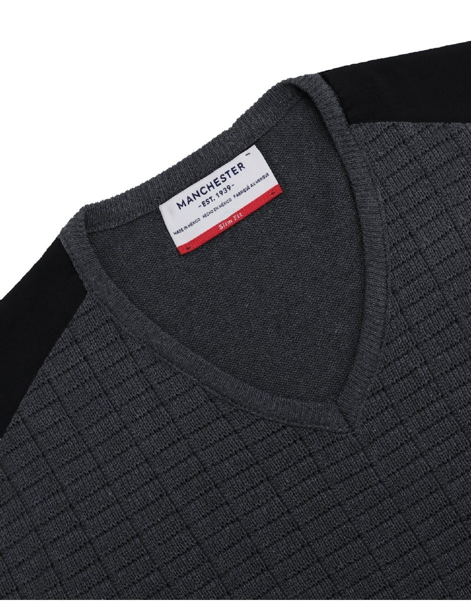 Suéter cuello V para hombre