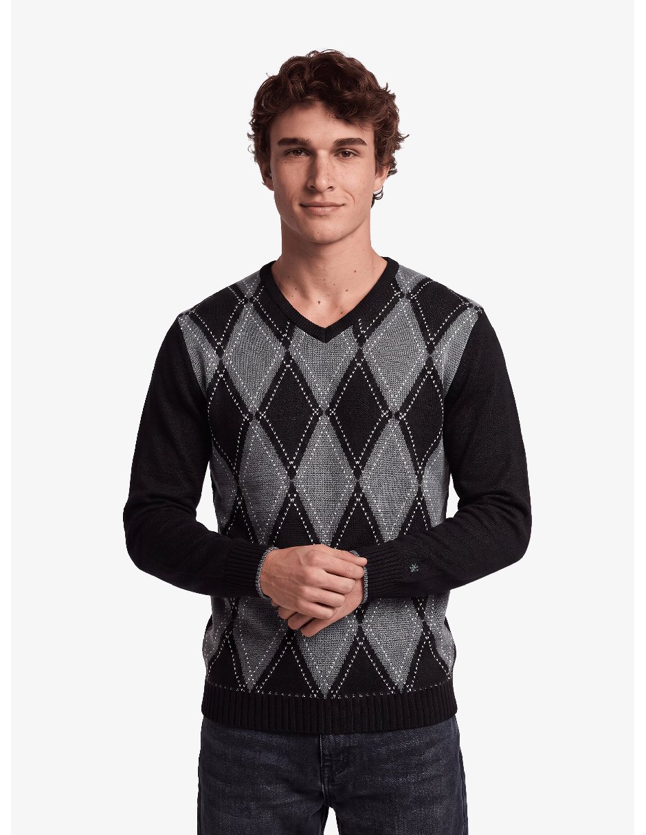 Suéter cuello V para hombre