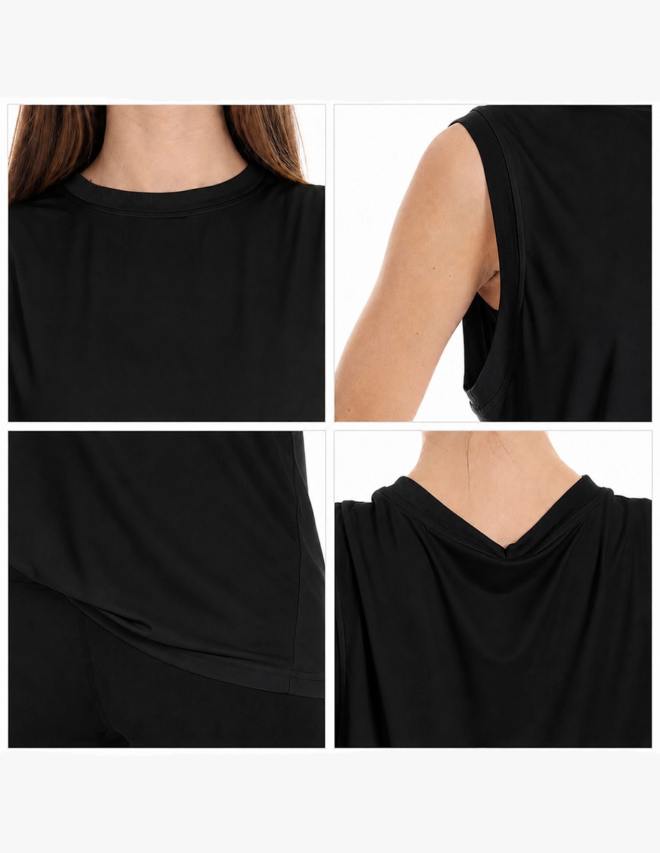 Playera manga Sin Manga cuello Redondo para mujer 5