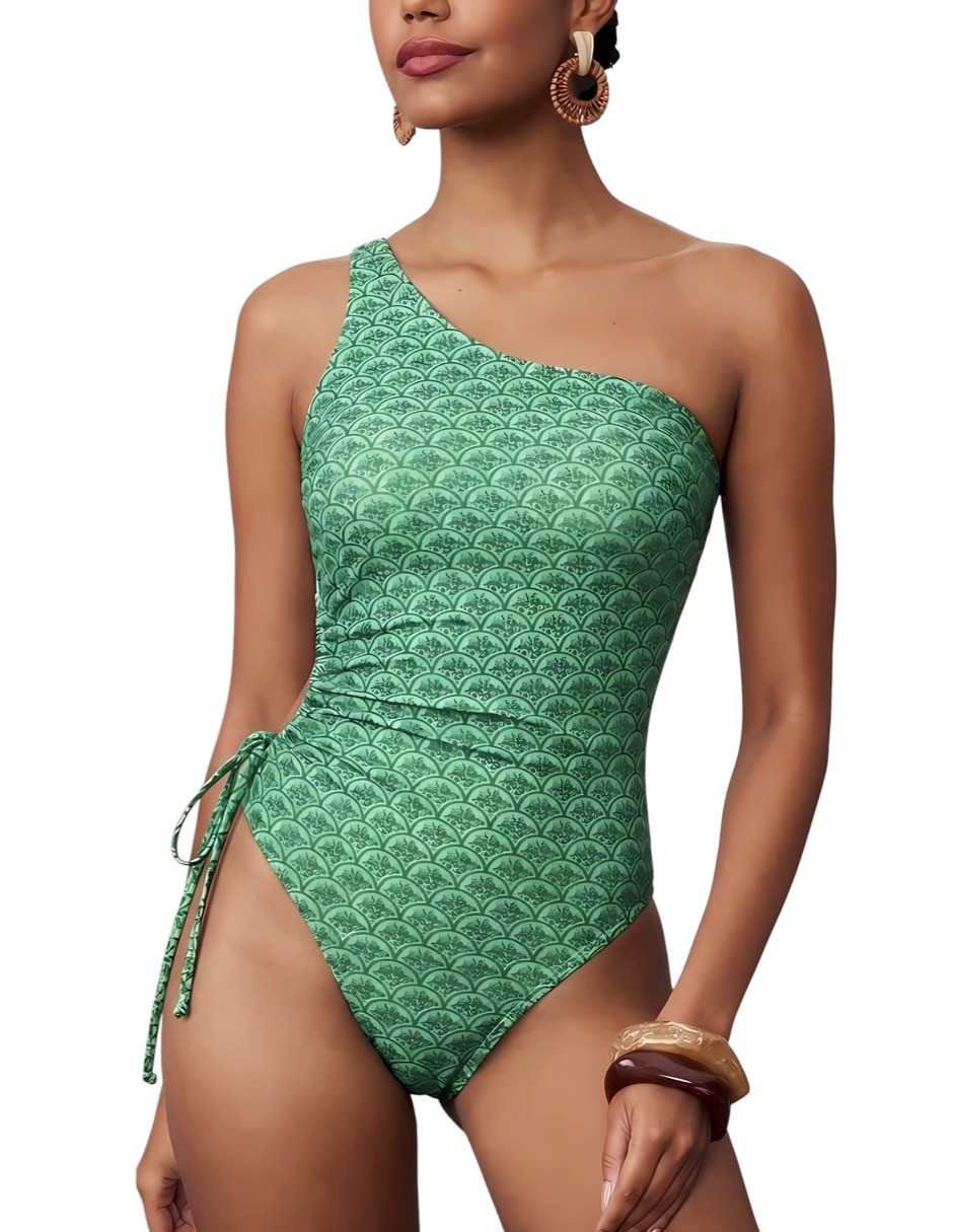 Traje de baño completo estampado gráfico para mujer 3