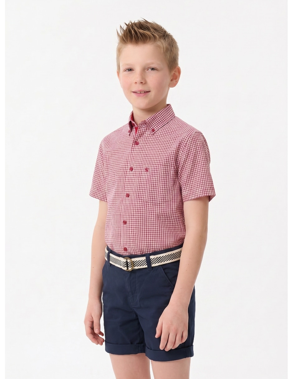 Camisa casual manga corta para niño Camisa casual manga corta para niño