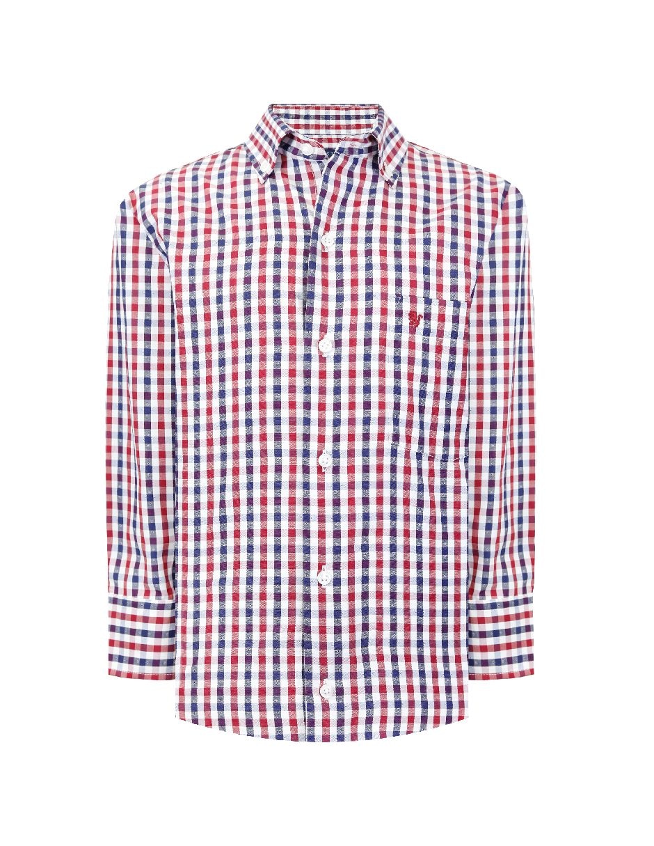 Camisa casual de algodón manga larga para niño