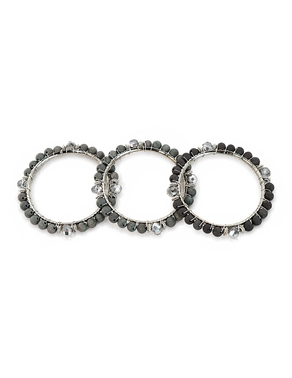 Brazalete de cerámica con cerámica boho chic 3