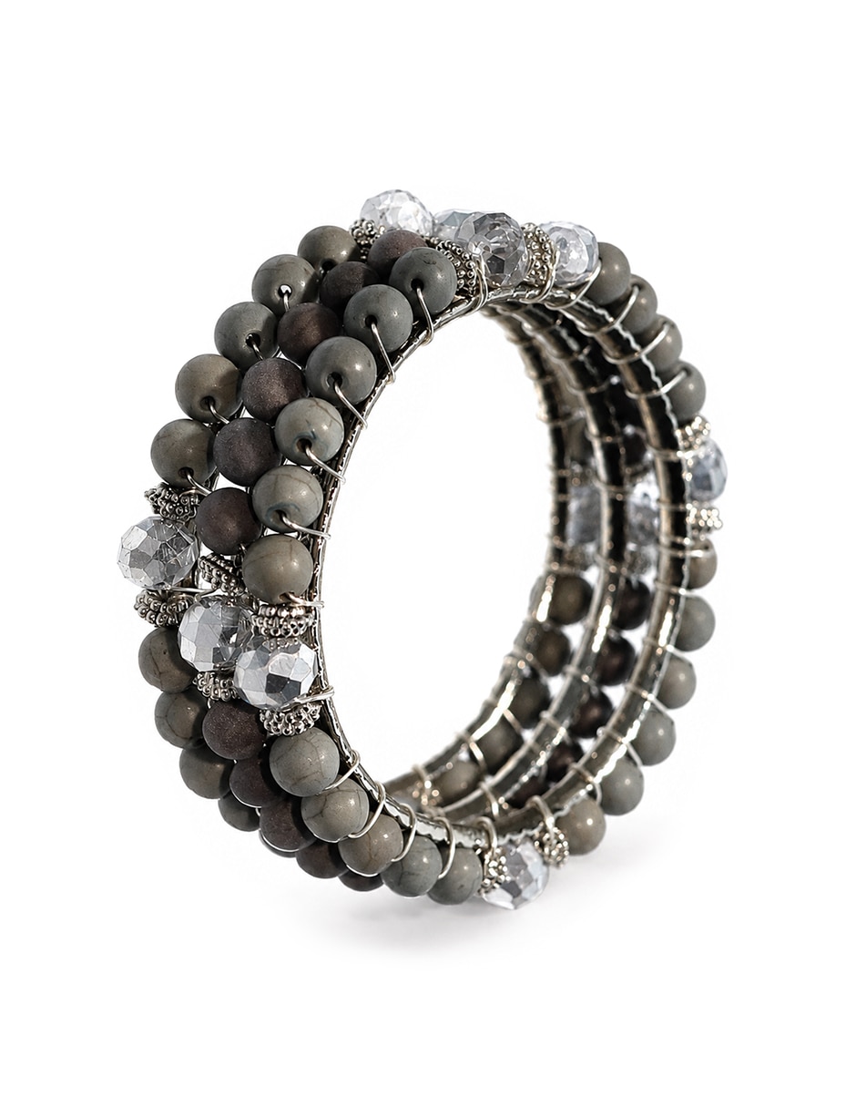Brazalete de cerámica con cerámica boho chic 2