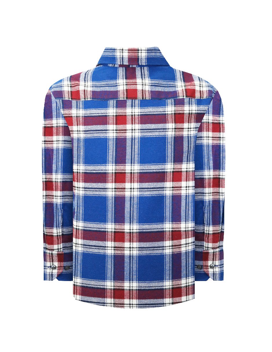 Camisa casual de algodón manga larga para niño 4
