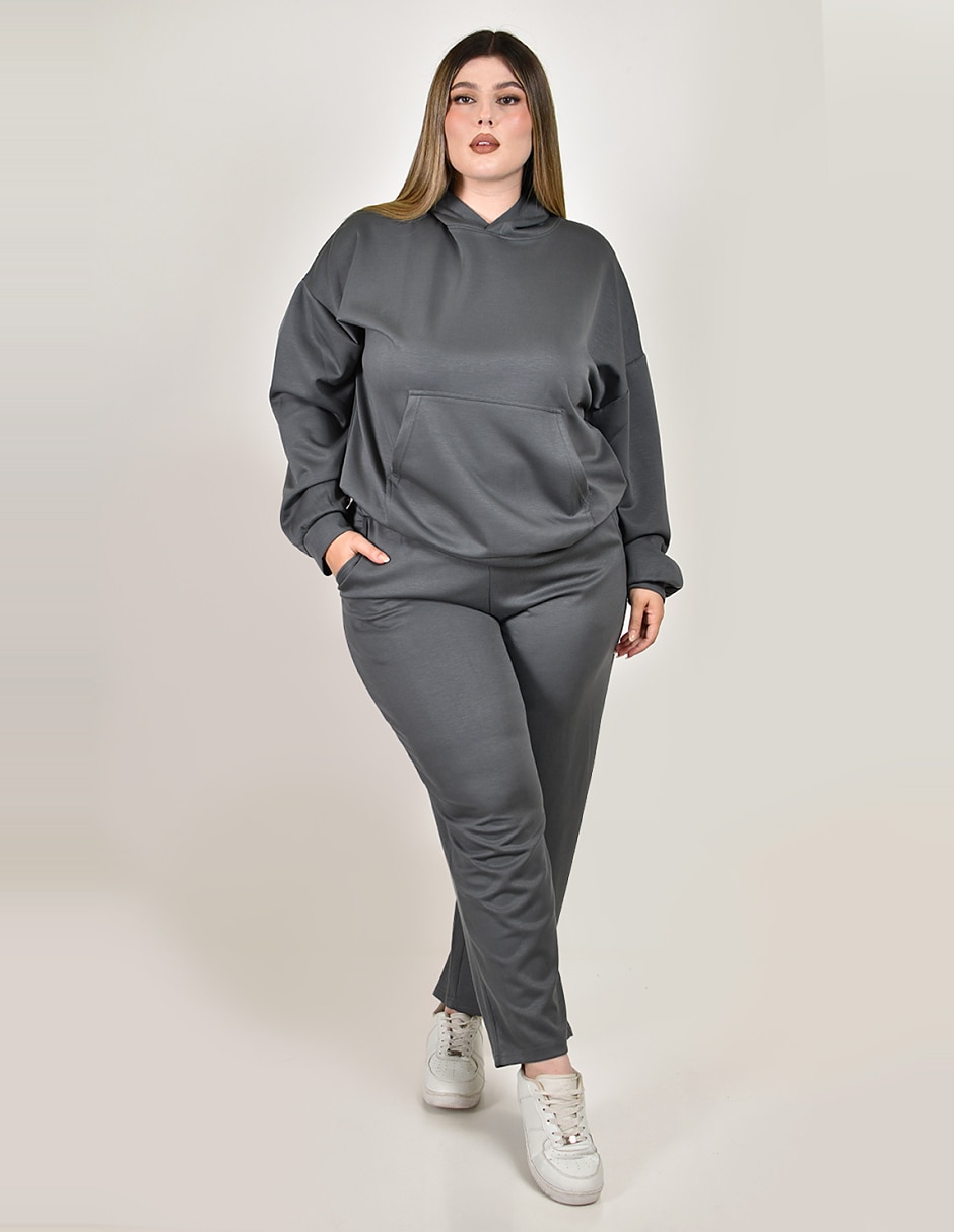 Conjunto deportivo regular con elástico para mujer