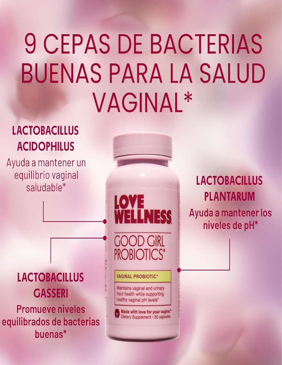 Probióticos para la salud vaginal y del tracto urinario de 30 cápsulas 2