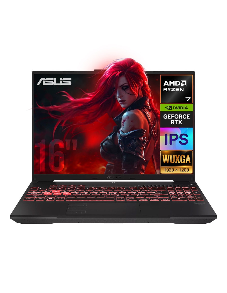 Laptop gamer TUF Gaming A16 16 pulgadas WUXGA AMD Ryzen 7 NVIDIA GeForce RTX 4060 16 GB RAM 512 GB