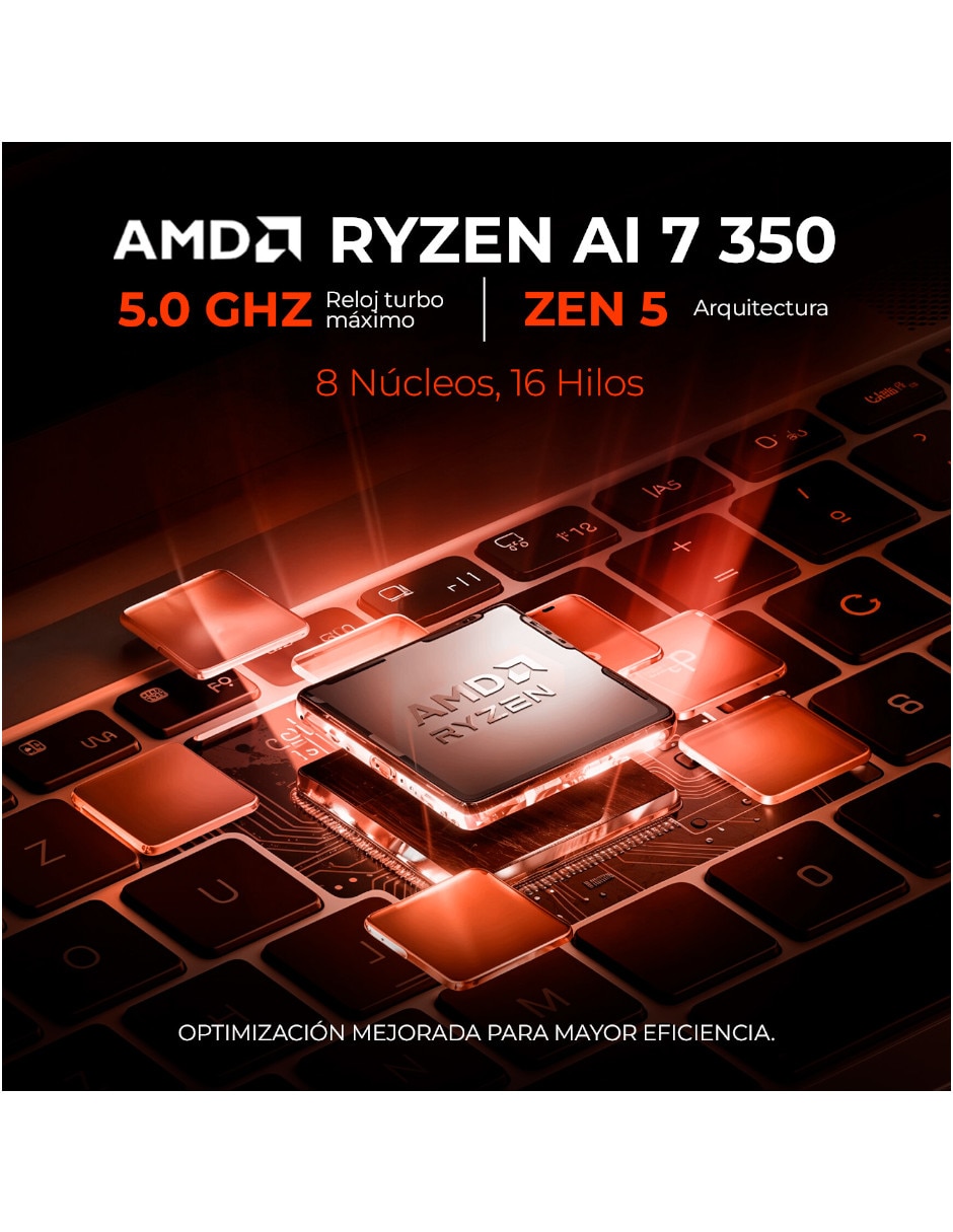 Laptop gamer NH.U25AA.001 16 pulgadas WUXGA AMD Ryzen AI 9 NVIDIA GeForce RTX 5060 16 GB RAM 1 TB SSD 3