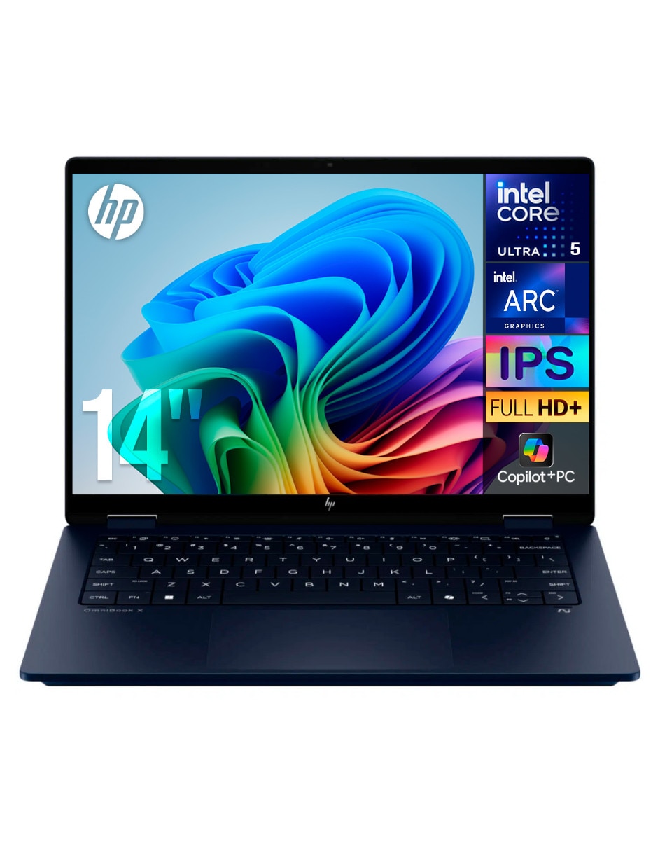 Laptop 2 en 1 touch 14-fm0013dx 14 pulgadas Full HD+ Intel core ultra 5 Integradas 16 GB RAM 512 GB SSD