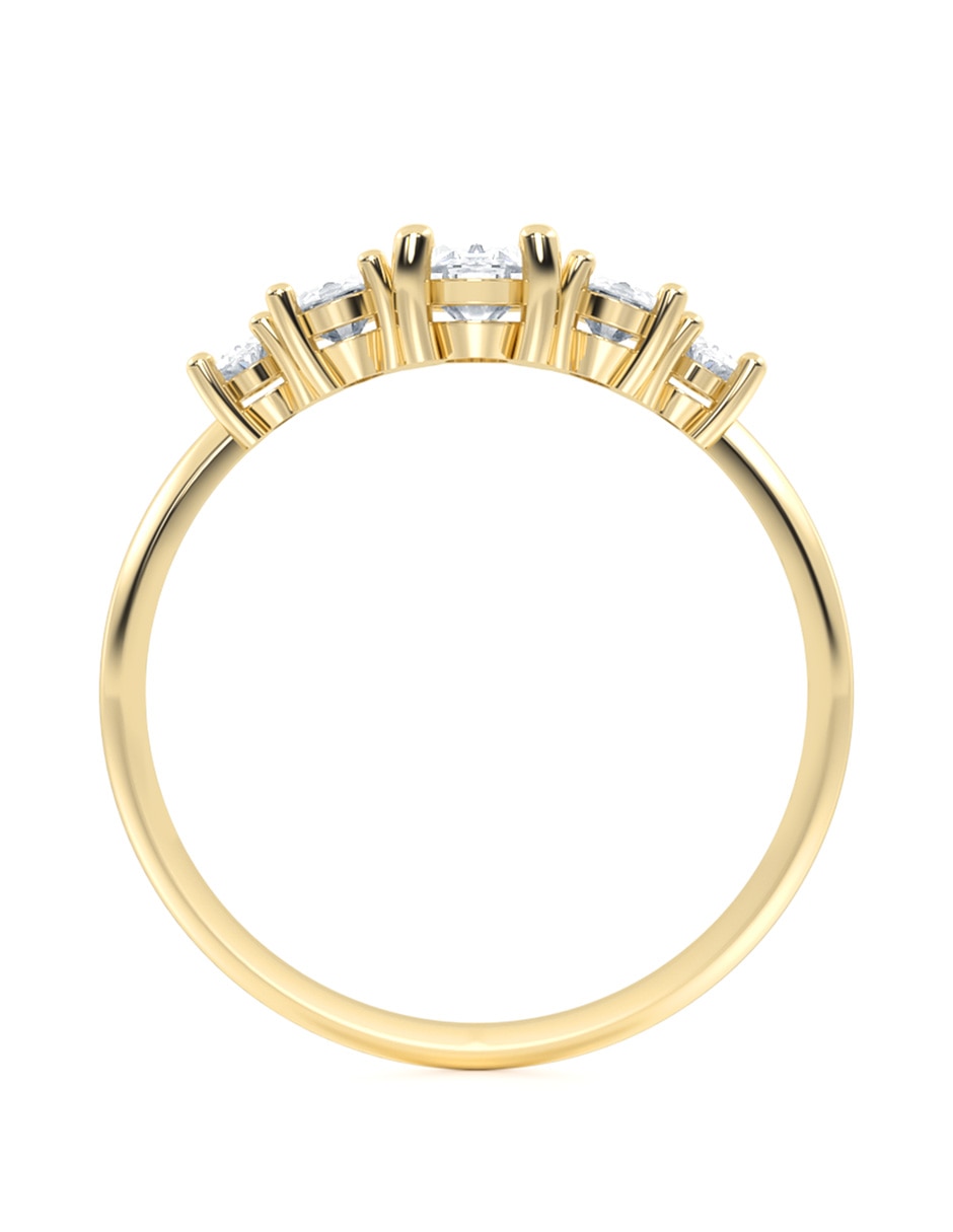 Anillo de compromiso de 14 k zirconia 4
