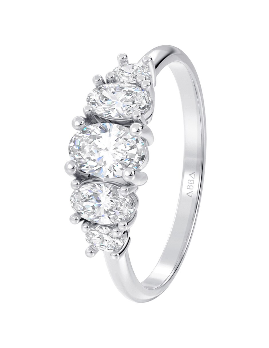 Anillo de compromiso de oro 14 k 4