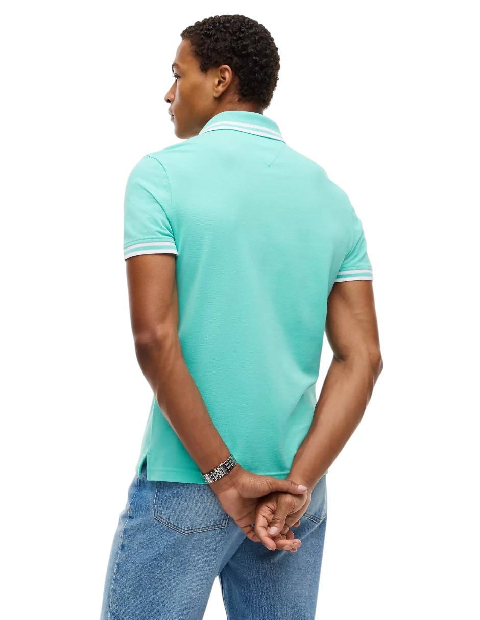 Playera tommy hilfiger cuello polo para hombre 4