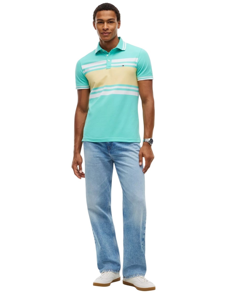 Playera tommy hilfiger cuello polo para hombre 3
