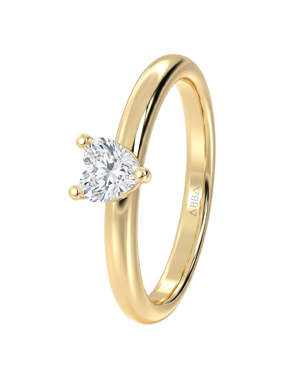 Anillo de compromiso de 14 k zirconia 3
