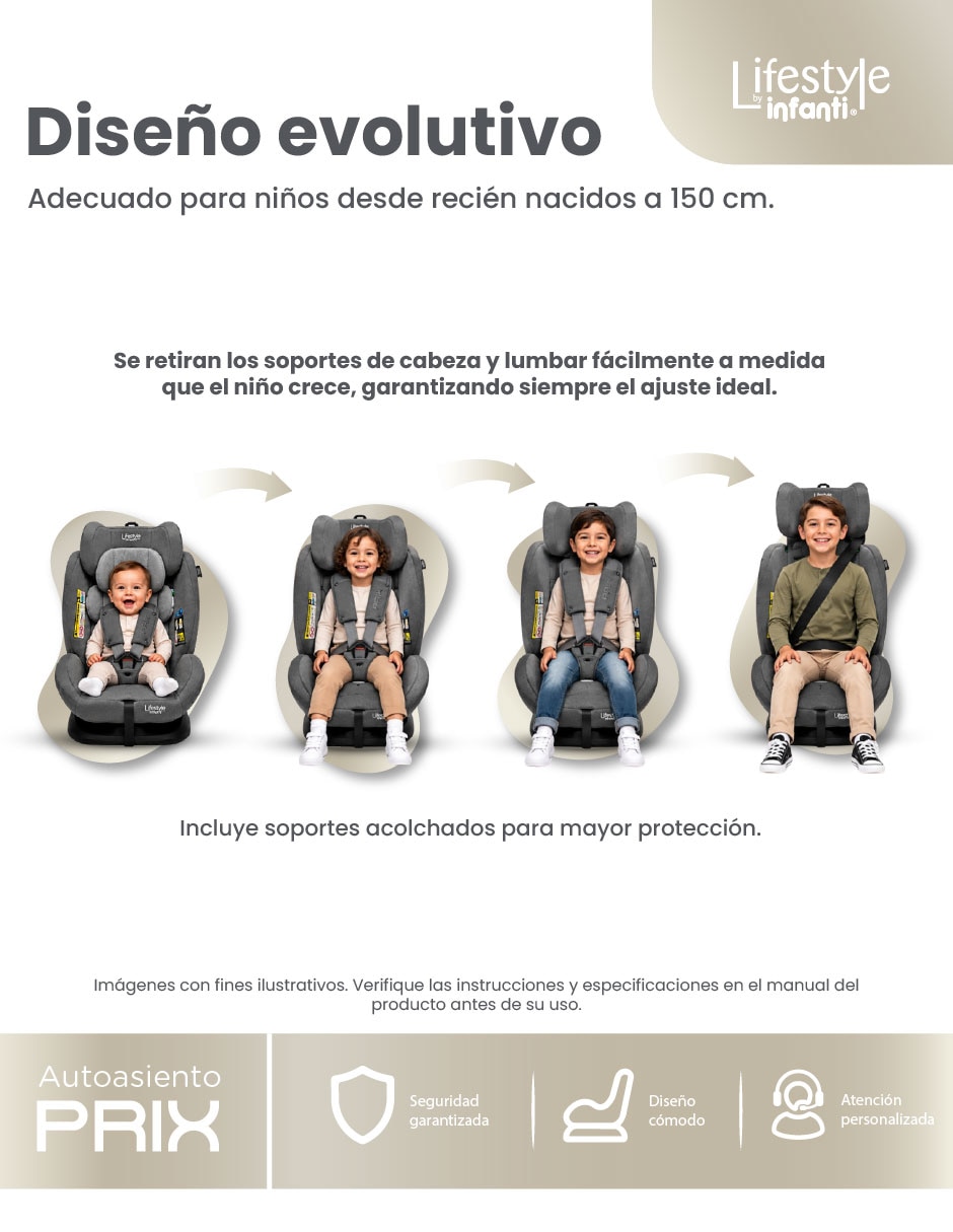 Autoasiento compatible con i-Size Prix 4