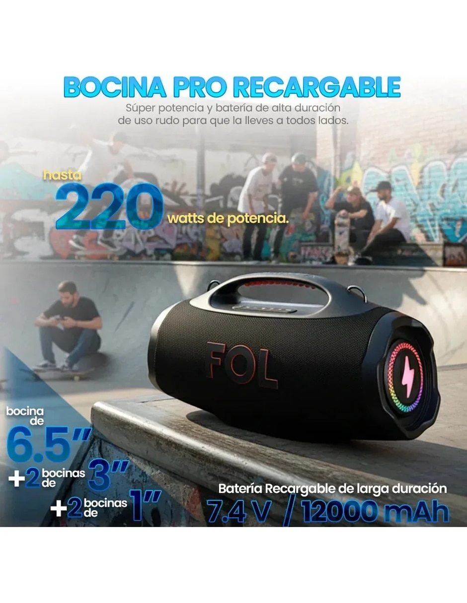 Bocina portátil bluetooth 2