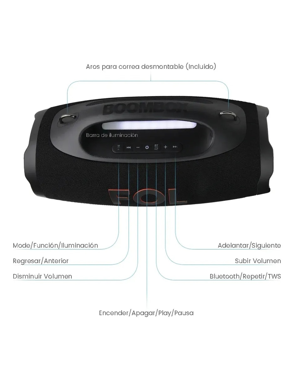 Bocina portátil bluetooth 3