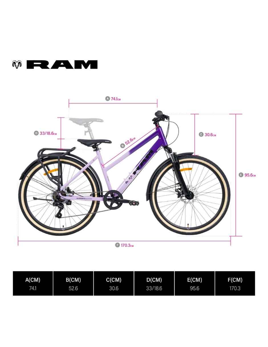 Bicicleta de montaña RAM rodada 26 para mujer 11