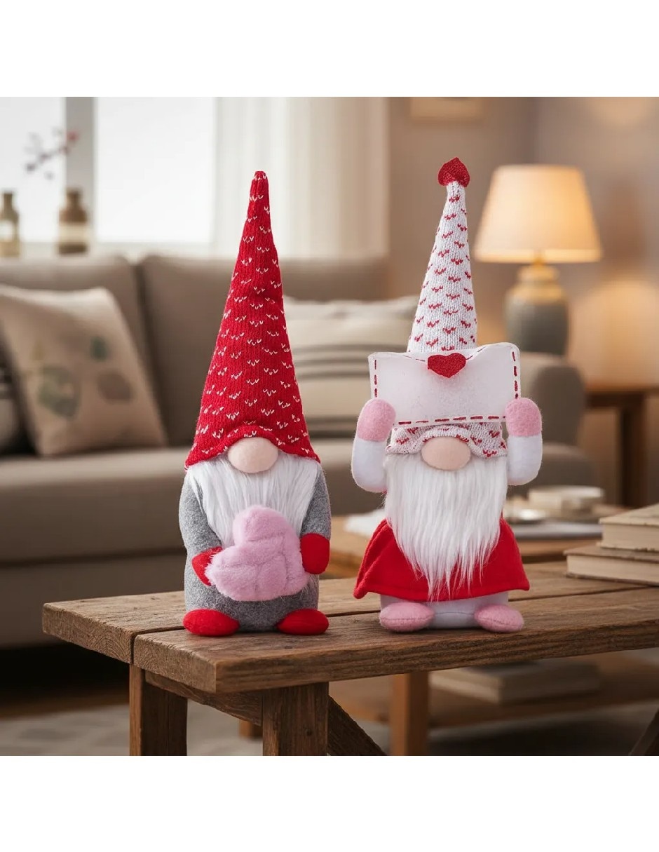 Set figura de tela de gnomo navidad de tela 3