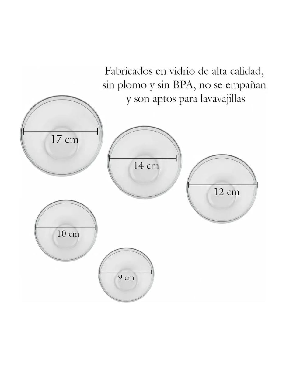 Set contenedores de vidrio y plástico 5 piezas 7