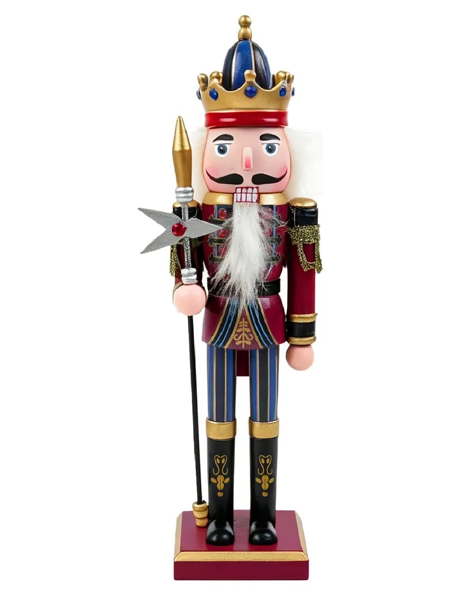 Figura decorativa de cascanueces navidad de madera