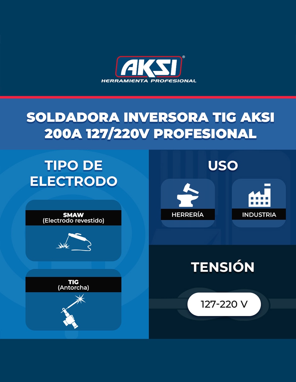 Soldadora Inversora SLDR-INV-TIG-200p-AK 200 A 3