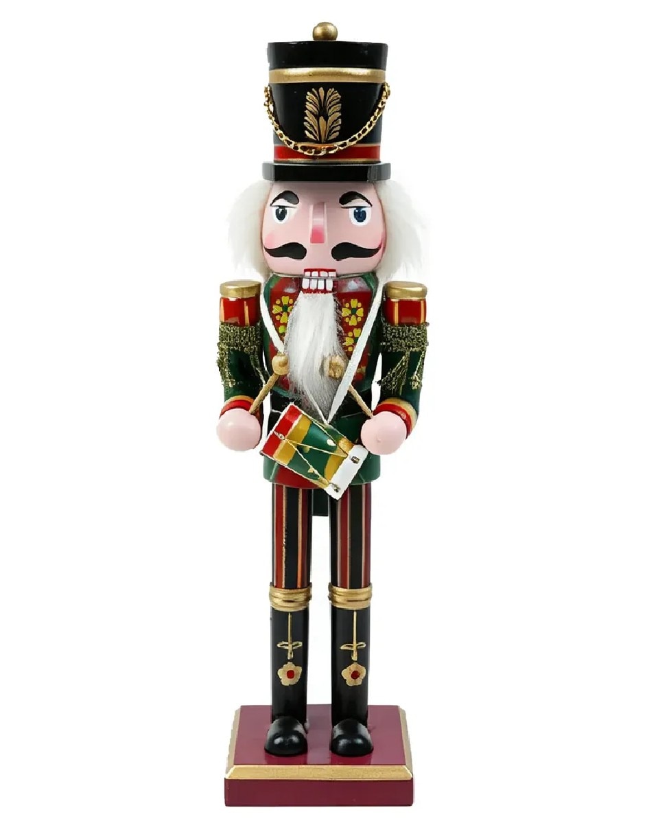 Figura decorativa de cascanueces navidad de madera