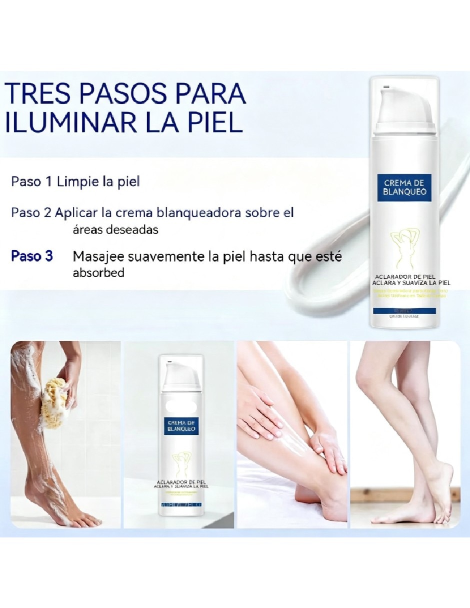 Crema para cuerpo recomendada para aclarar de día todo tipo piel 3