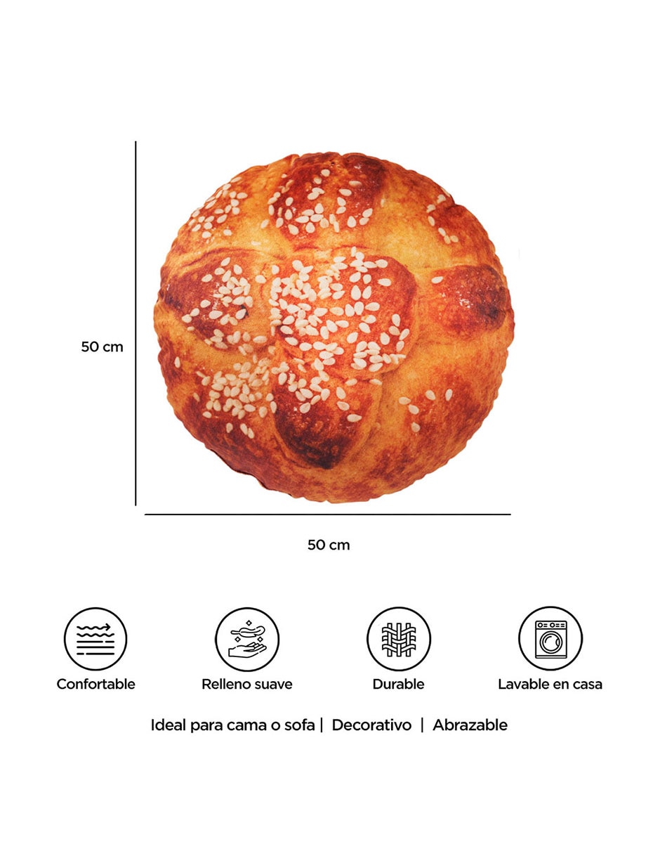 Cojín decorativo Round Pillow Pan de Muerto 8