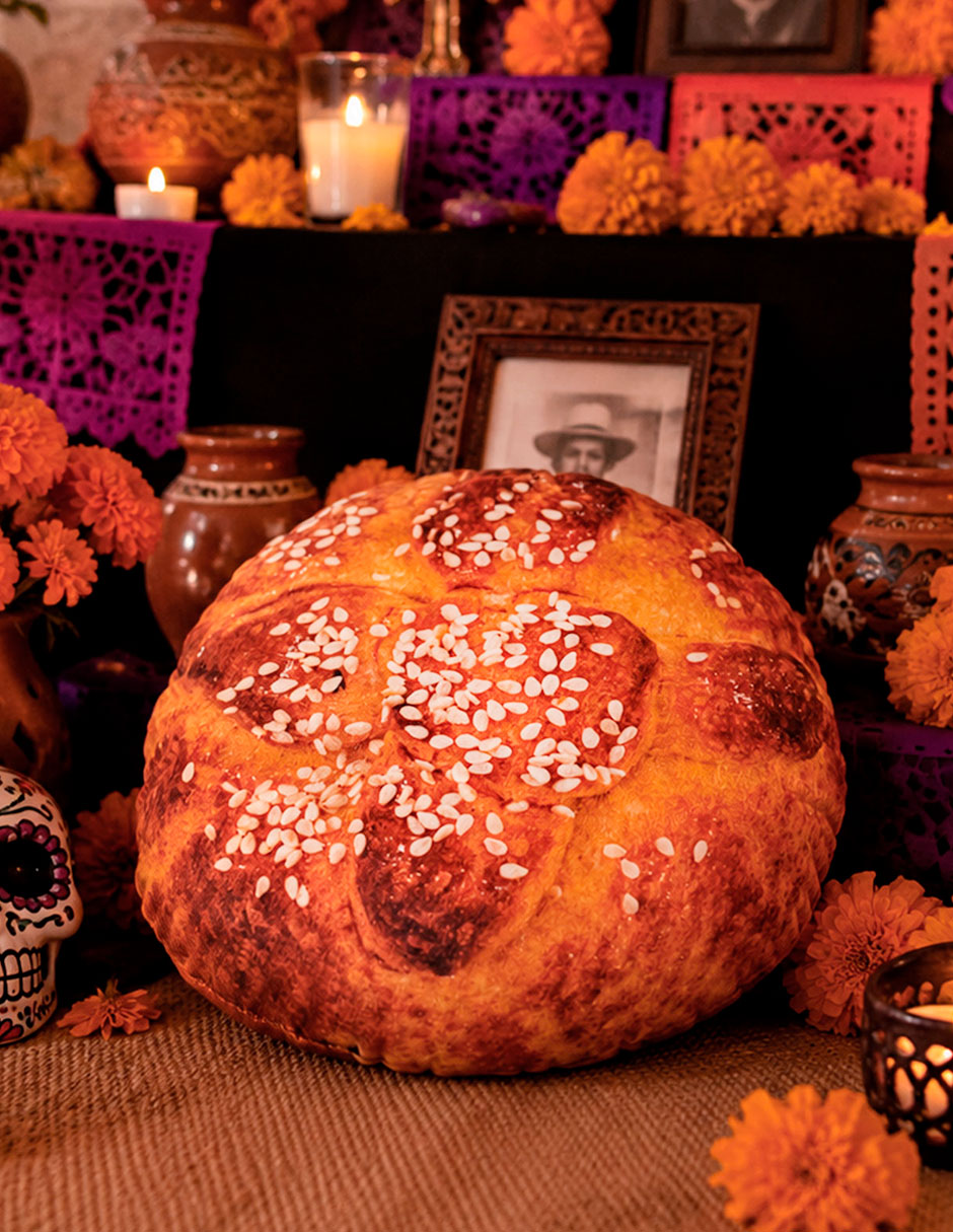 Cojín decorativo Round Pillow Pan de Muerto 2