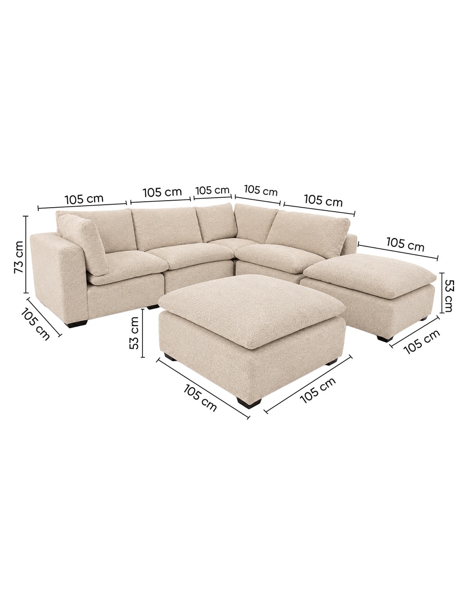 Sala modular kobe de tela 7