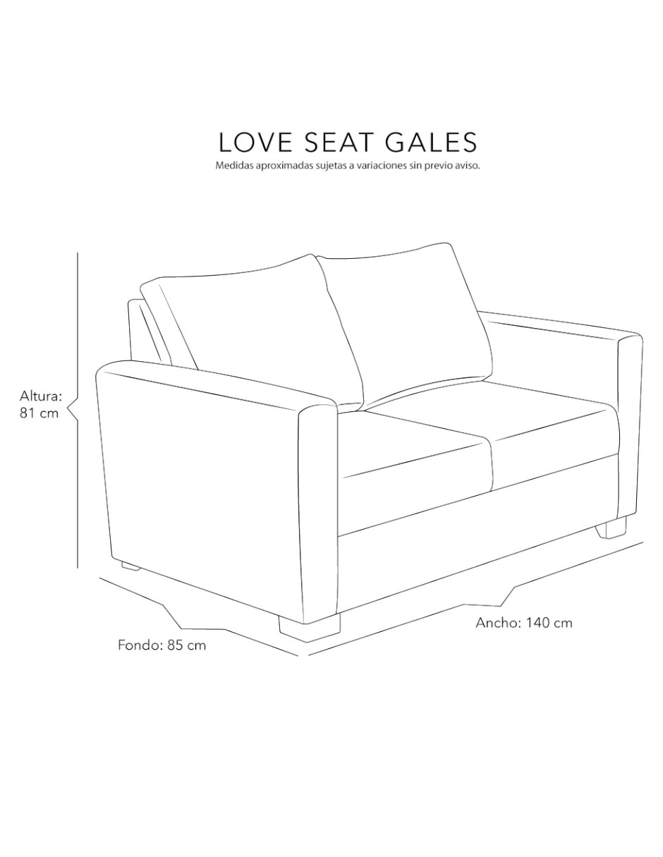 Love seat de tela 5