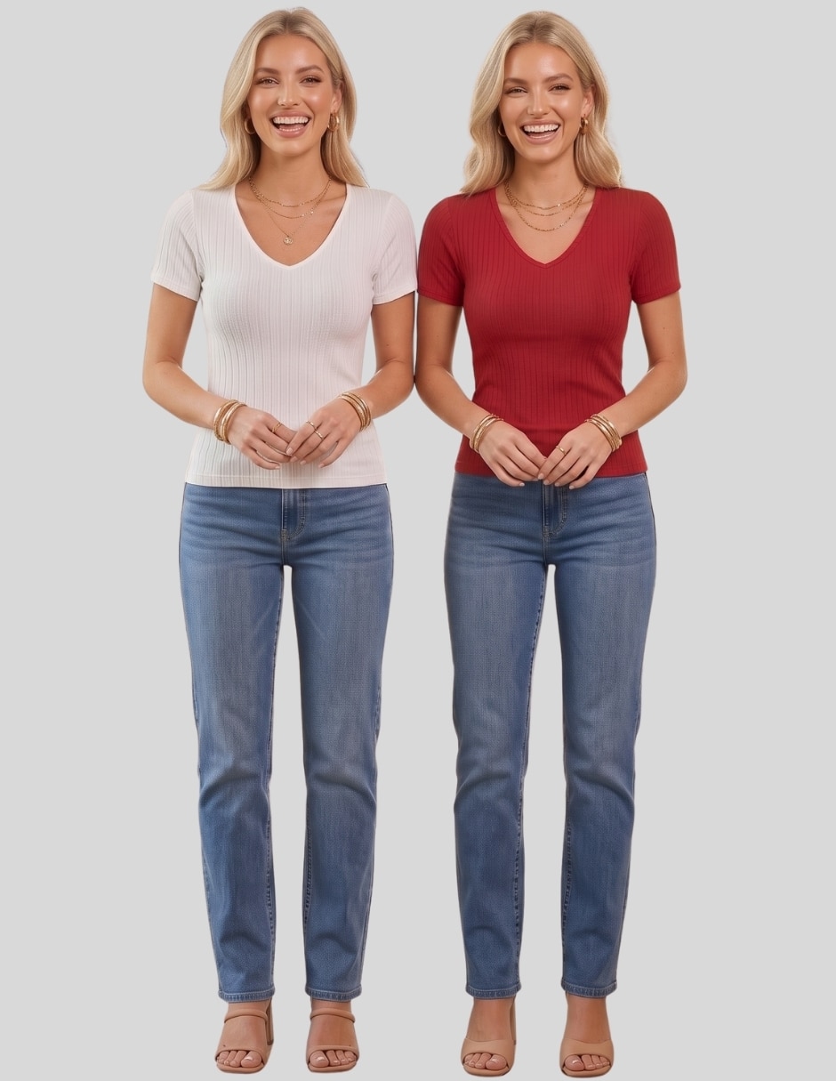 Set blusa manga corta para mujer 9