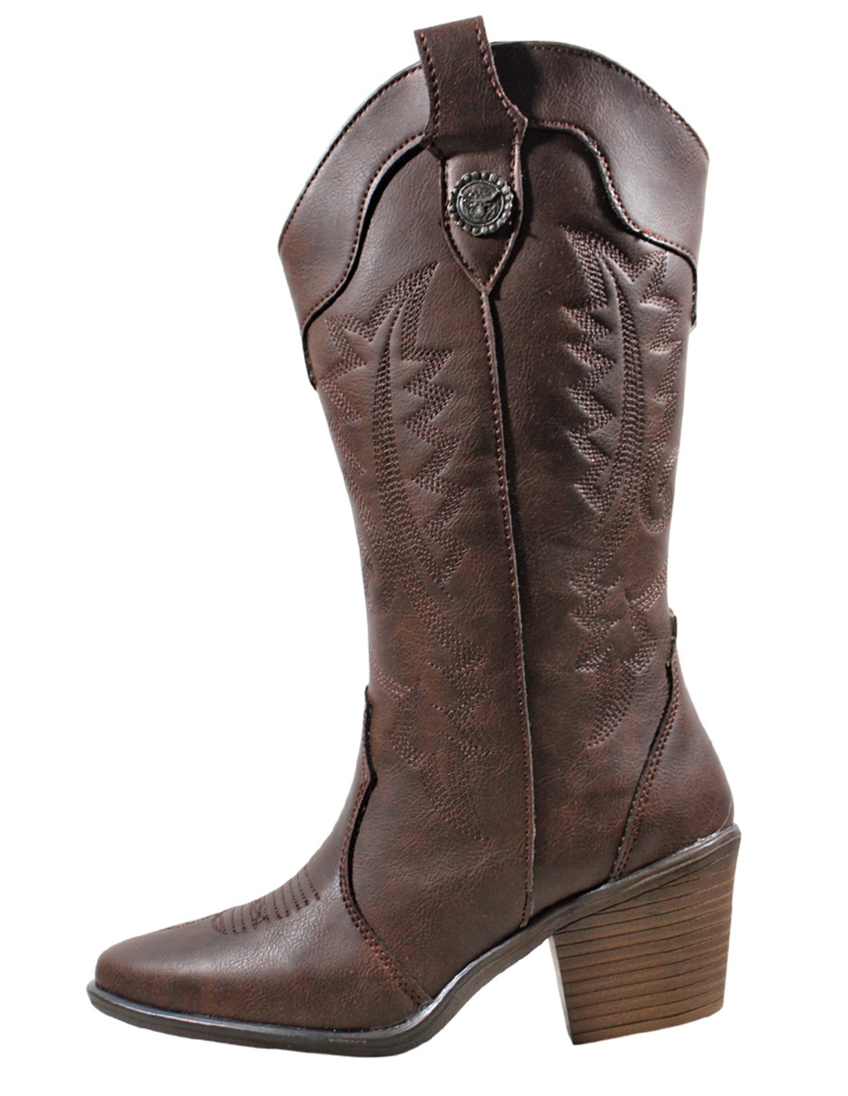 Bota cowboy abajo de la rodilla para mujer