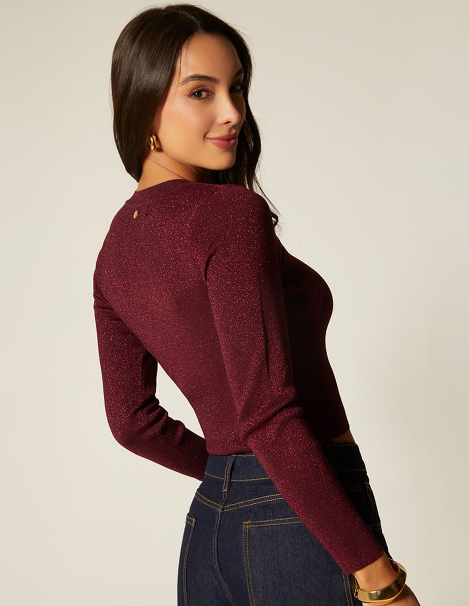 Suéter cuello redondo para mujer 6