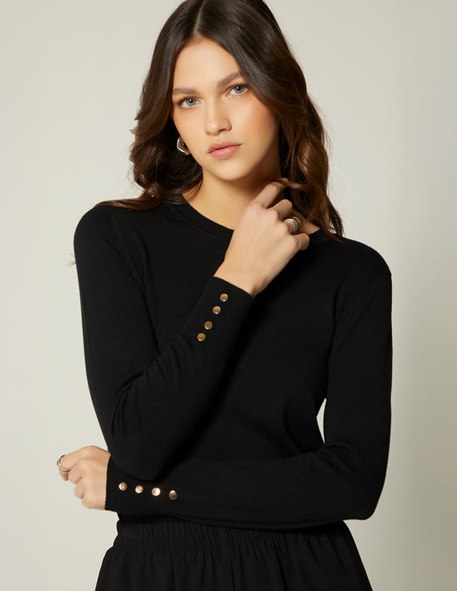 Suéter cuello redondo para mujer Suéter cuello redondo para mujer