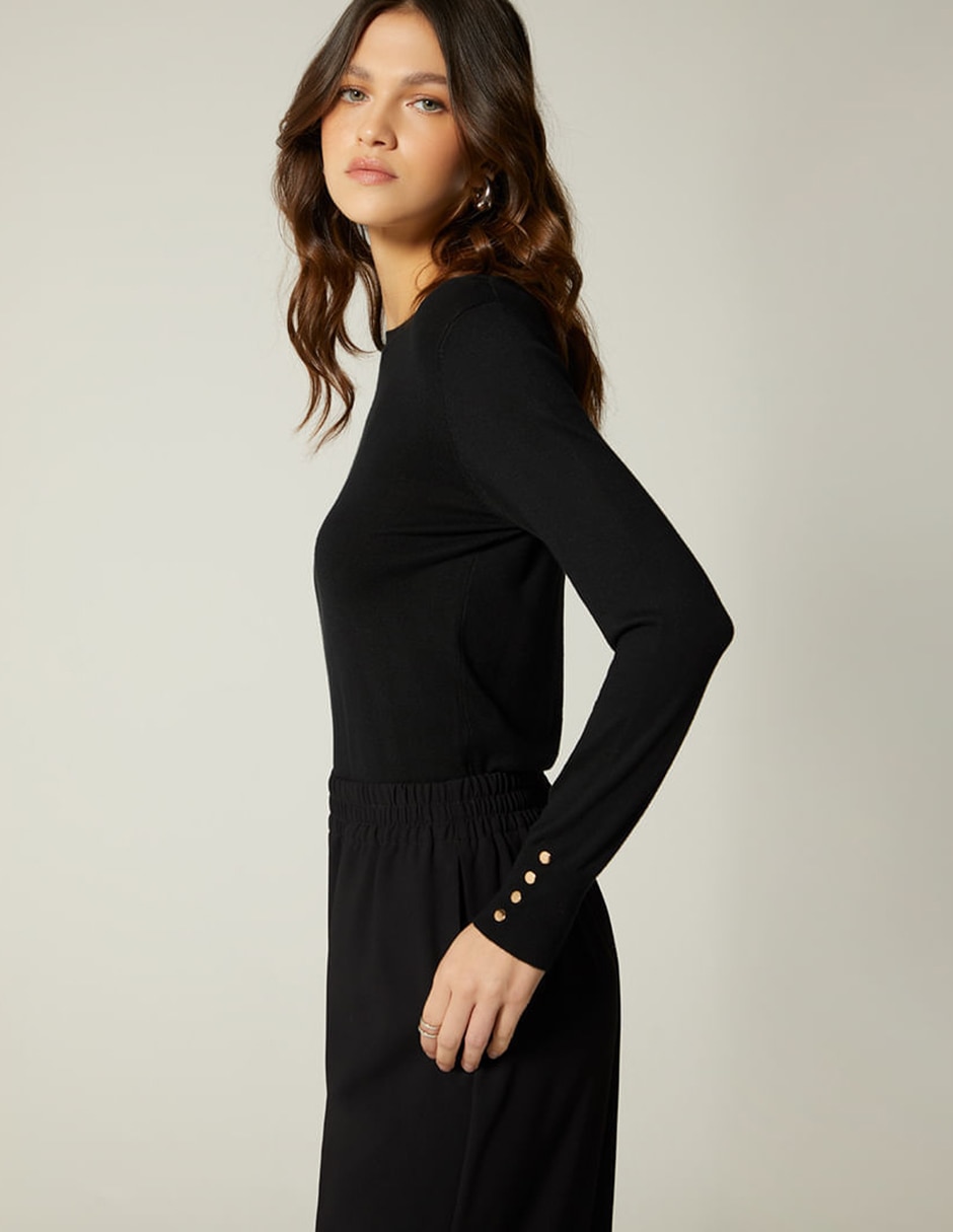 Suéter studio f cuello redondo para mujer 2