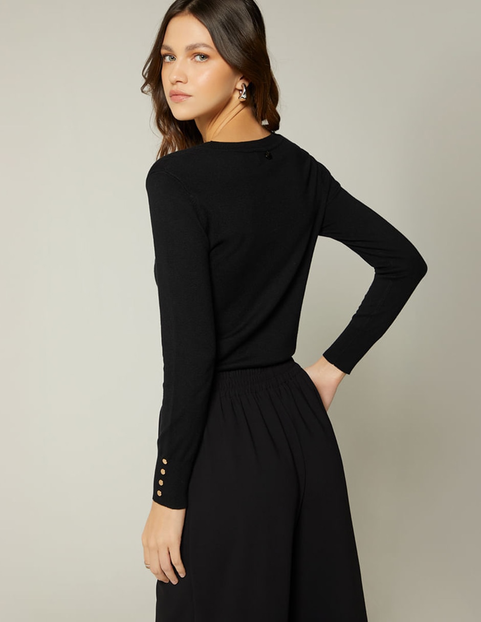 Suéter studio f cuello redondo para mujer 6