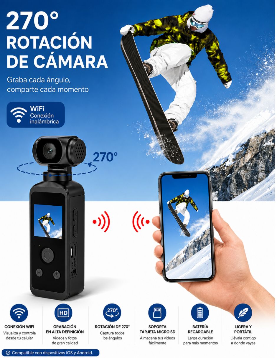 Videocámara IQ TECH HD 2