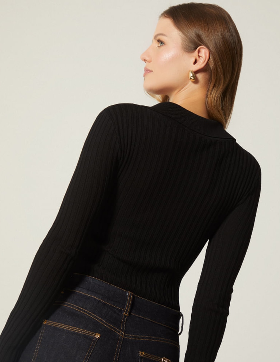 Suéter cuello v para mujer 3