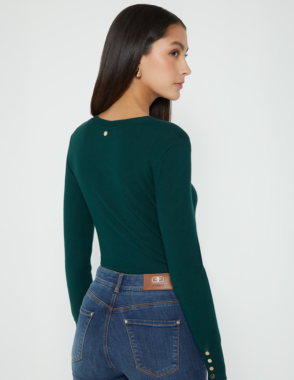 Suéter cuello redondo para mujer 3
