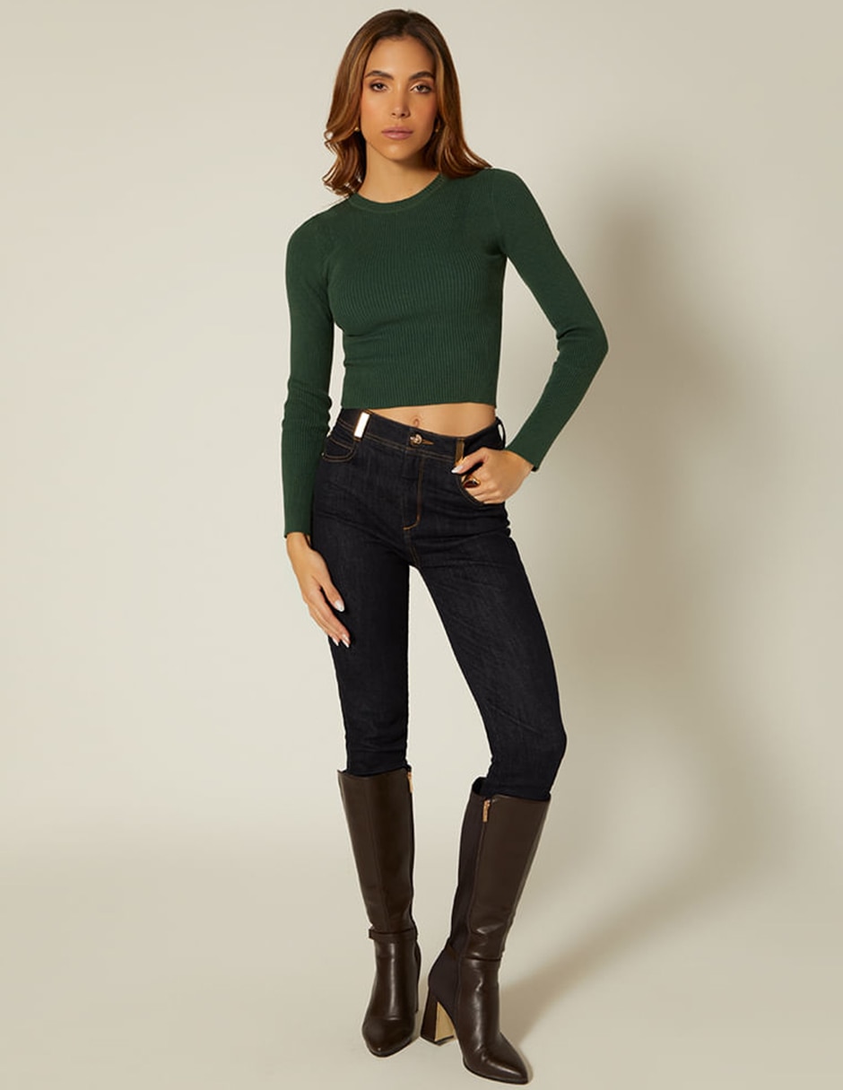 Suéter cuello redondo para mujer 3