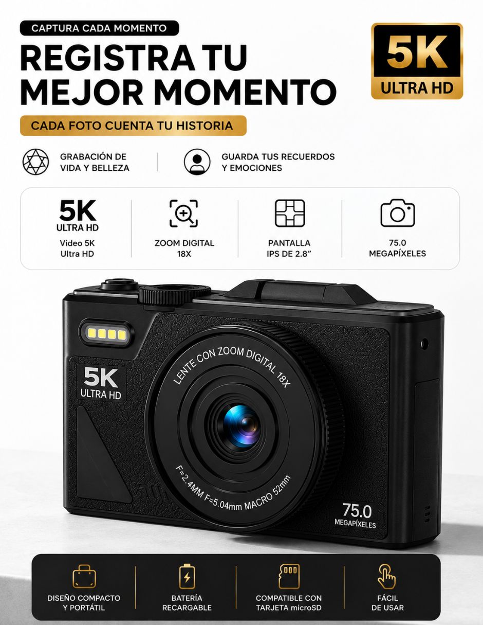 Cámara digital 72 megapíxeles 4