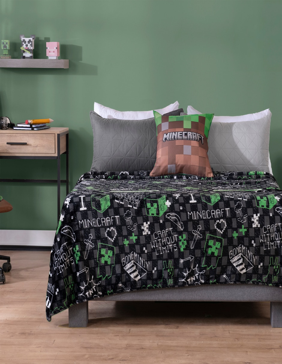 Cobertor minecraft estampado infantil