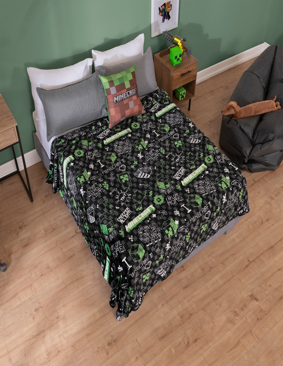 Cobertor minecraft estampado infantil 3