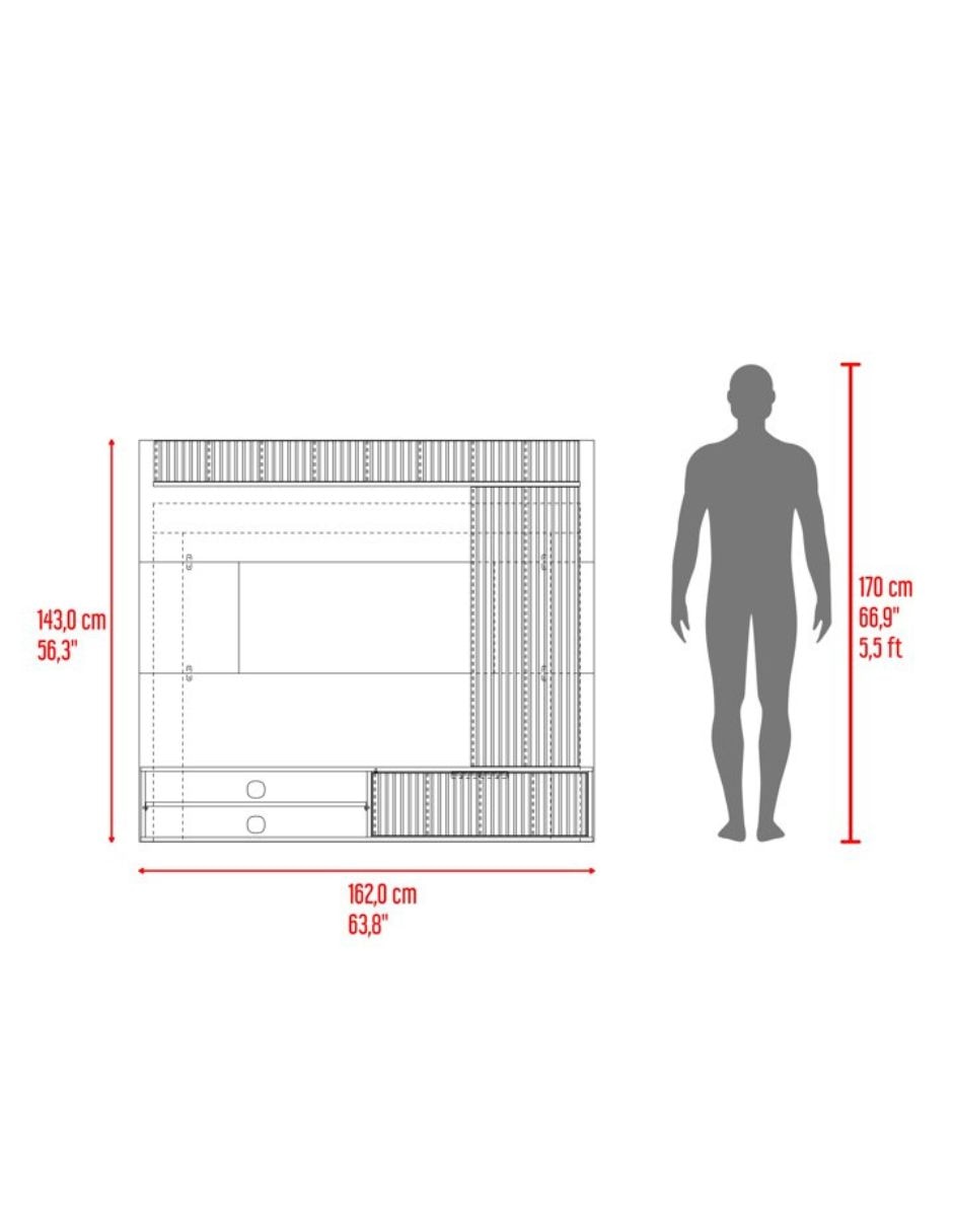 Mueble flotante para tv armable de mdp 3