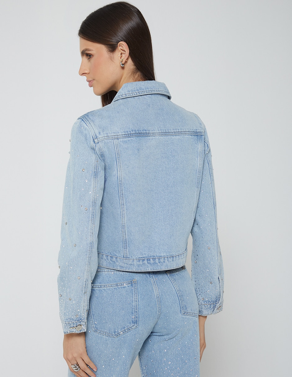 Chamarra denim denim spark de mezclilla para mujer 5