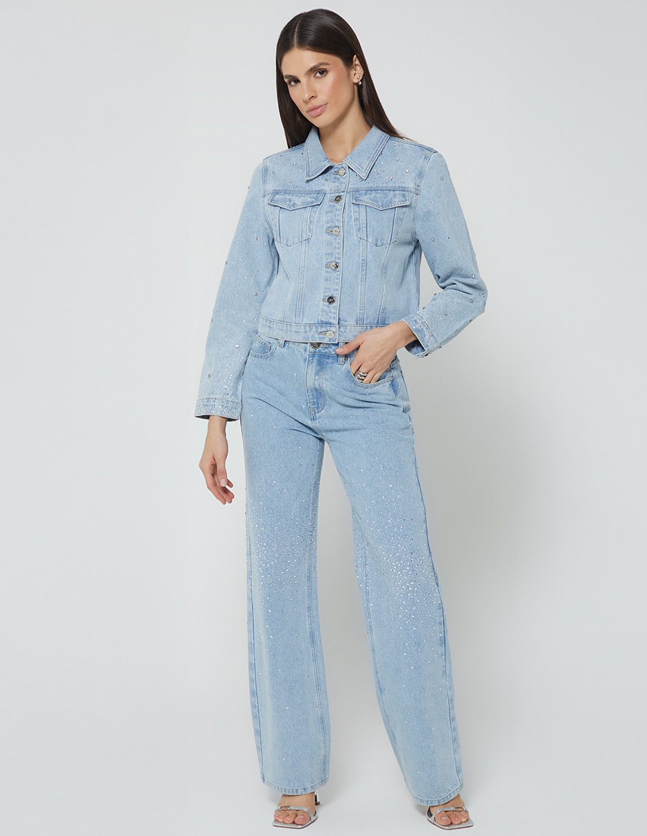 Chamarra denim denim spark de mezclilla para mujer 2