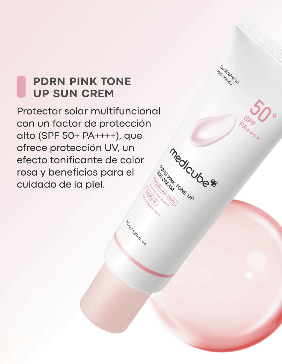 Protector solar FPS 50+ Tone Up PDRN Pink Iluminadora 50 ml 5